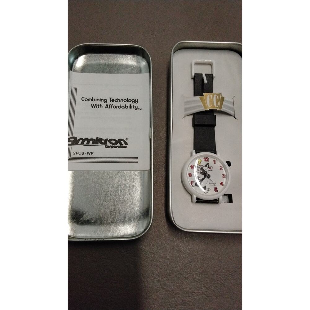Vintage Armitron Looney Tunes Sylvester and Tweety Bird watch, likely from 1989